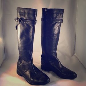 Earth black leather boots, size 7.
